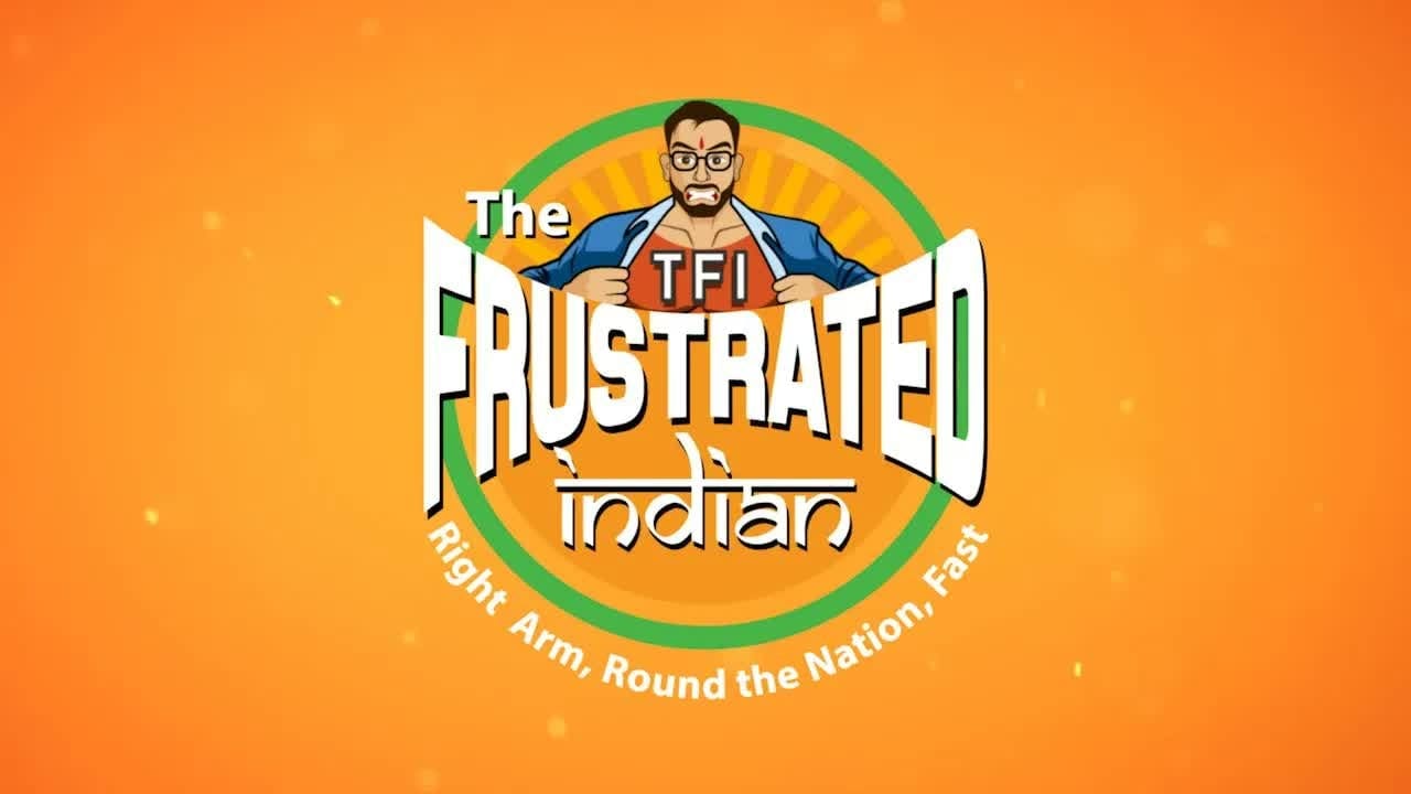A round cartoon logo on an orange background.